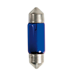 12V Blue Dyed Glass, Lampada siluro  - (C10W) - 11x35 mm - 10W - SV8,5-8 - 2 pz  - D/Blister