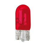 12V Lampada con zoccolo vetro - (W5W) - 5W - W2,1x9,5d - 2 pz  - D/Blister - Rosso