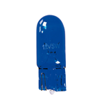 12V Blue Dyed Glass, Lampada zoccolo vetro - (W5W) - 5W - W2,1x9,5d - 2 pz  - D/Blister