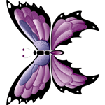 Adesivi Lethal Threat Purples Butterfly